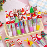 30Pcs/Lot Cute Mini Ballpoint Pen Christmas Series 4 Color Ball Pens For Kids School Writing Supplies Office Stationery Gifts