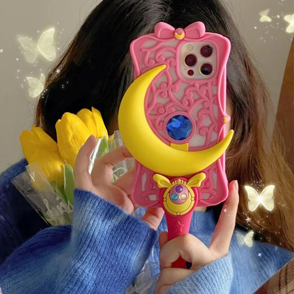 3D Sailor Moon Cutie Moon Rod Phone Case