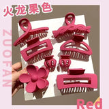 8PCS/SET Large Grabber Shark Clip Square Clip Female Color High Ponytail Grapple Gripper Strongly fixes hair