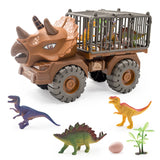 Boys Car Toys Dinosaur Truck Transport Carrier Vehicle Dino Animal Model Tyrannosaurus Rex Truck Game Children Birthday Gifts