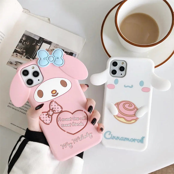 Cartoon Sanrio My Melody Cinnamoroll Soft Silicone TPU Phone Cases For iPhone