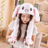 Cute Bunny Ears Hat Moving Pikachu Rabbit Soft Jumping Up Cap