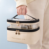 Waterproof PVC Women Cosmetic Bag Portable Traveling Leather Toiletries Organize Storage