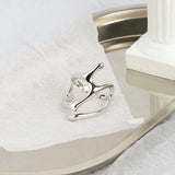 Silver Color Trendy Vintage Elegant Irregular Adjustable Rings for Women