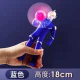 Ultraman Figure Iron Man Spider-Man Luminescence Hand Small Electric Fan Stress Relief Stress Relief Toy Ornament Present