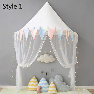 Children's Teepee Tent for Kids Canopy Drapes for Cribs Baby Girl - HeyHouse