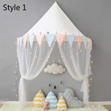 Teepee Tent for Kids Baby Girl Princess Canopy Bed Curtains Nursery Sofa Reading Corner Decor