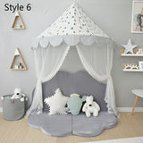 Kids Teepee Tents Children Play House Cotton Bed Tent Canopy Foldable Crib Tent Baby Room Decor
