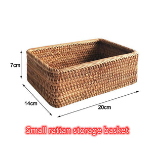 Hand-woven Rattan Wicker Basket