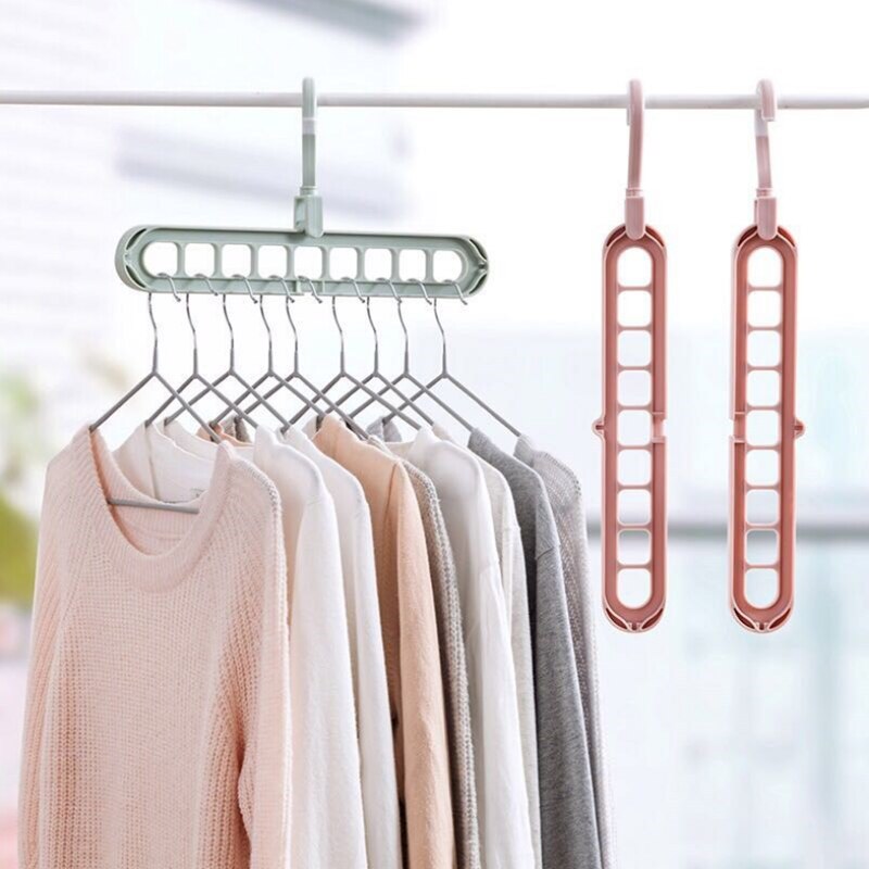 Plastic Storage Clothes Rack  Hangers - Multifunctional Folding