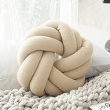 Cotton DIY Hand Knot Back Cushion Cozy Car Lumbar Pillow Sofa Seat Cushion