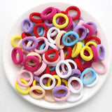 200PCS Women Girls Colorful Nylon Elastic Hair Bands