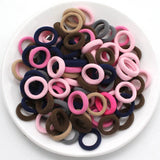 200PCS Women Girls Colorful Nylon Elastic Hair Bands