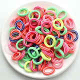 200PCS Women Girls Colorful Nylon Elastic Hair Bands