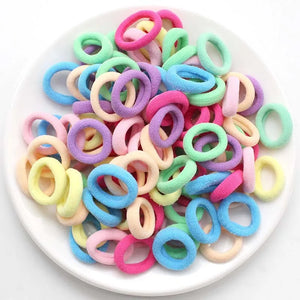 200PCS Women Girls Colorful Nylon Elastic Hair Bands