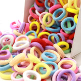 200PCS Women Girls Colorful Nylon Elastic Hair Bands