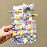 Candy Color Cartoon Bowknot Flower Hair Clips