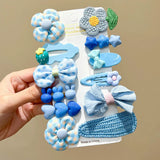 Candy Color Cartoon Bowknot Flower Hair Clips