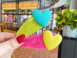 Colorful Heart BB Hairpin Hair Claw Clips Grips for Girls