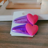 Colorful Heart BB Hairpin Hair Claw Clips Grips for Girls