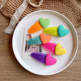 Colorful Heart BB Hairpin Hair Claw Clips Grips for Girls