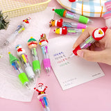 30Pcs/Lot Cute Mini Ballpoint Pen Christmas Series 4 Color Ball Pens For Kids School Writing Supplies Office Stationery Gifts