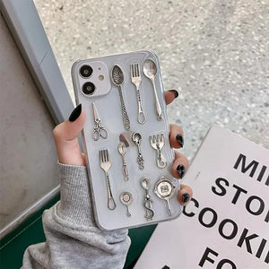 3D Cooker TPU Transparent Case for iPhone