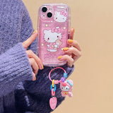 3D Kuromi Sanrio kitty Melody Cinnamoroll Cartoon Cover Phone Case For iPhone