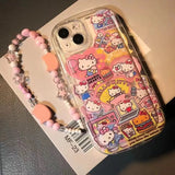 3D Kuromi Sanrio kitty Melody Cinnamoroll Cartoon Cover Phone Case For iPhone