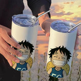 420Ml One Peice Anime 304 Stainless Steel Coffee Cup with Lid