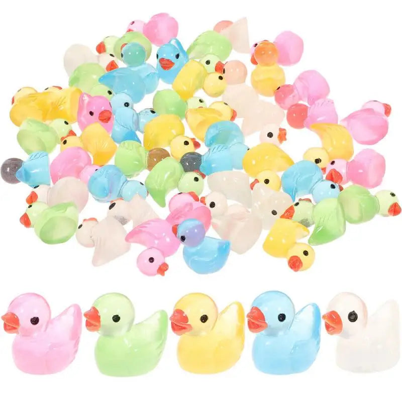 100Pcs Tiny Rubber Ducks Mini Duck Glow In The Dark – HeyHouseCart