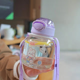 650Ml Disney Losto Pooh Bear Plastic Sports Bottles with Straw
