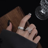 Fashion Geometric Handmade Irregular Strip Ring