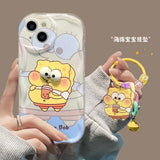 Big Eyes SpongeBob Cartoon TPU Soft Phone Case For iPhone