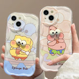 Big Eyes SpongeBob Cartoon TPU Soft Phone Case For iPhone