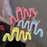 Candy Color Wave Hair Claw Clip