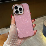 Colorful fritillaria glitter clear shockproof Phone case for iphone 11 13 15 Pro 14 14pro 13Pro Max Camera lens Protective cover