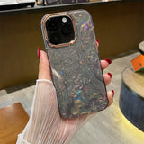 Colorful fritillaria glitter clear shockproof Phone case for iphone 11 13 15 Pro 14 14pro 13Pro Max Camera lens Protective cover