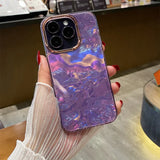 Colorful fritillaria glitter clear shockproof Phone case for iphone 11 13 15 Pro 14 14pro 13Pro Max Camera lens Protective cover