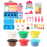 Creative 3D Color Mud Ice Cream Machine Shop Plasticine Ice Cream Machine Mold Tool Set Children DIY Toys