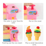 Creative 3D Color Mud Ice Cream Machine Shop Plasticine Ice Cream Machine Mold Tool Set Children DIY Toys