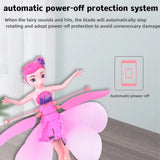 Creative Princess Doll Flying Toy Induction Aircraft Hand Control Drone For Kids