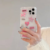 Cute 3D Love Heart  Star Spicy Girl Phone Case For iPhone