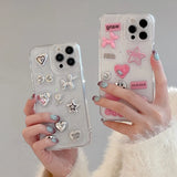 Cute 3D Love Heart  Star Spicy Girl Phone Case For iPhone