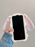 Cute 3D Plush Ear Rabbit Suitable For 15 Phone Cases