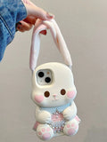 Cute 3D Plush Ear Rabbit Suitable For 15 Phone Cases