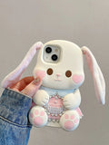 Cute 3D Plush Ear Rabbit Suitable For 15 Phone Cases