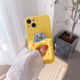 Cute Mouse Cheese Pinch Relieve Stress Soft Silicone Phone Case