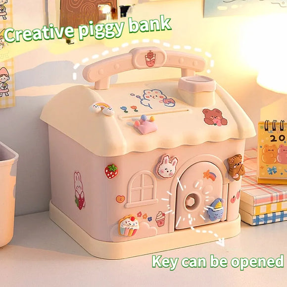 Cute Piggy Bank Anime Cartoon  Square Money Boxes