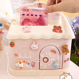 Cute Piggy Bank Anime Cartoon  Square Money Boxes